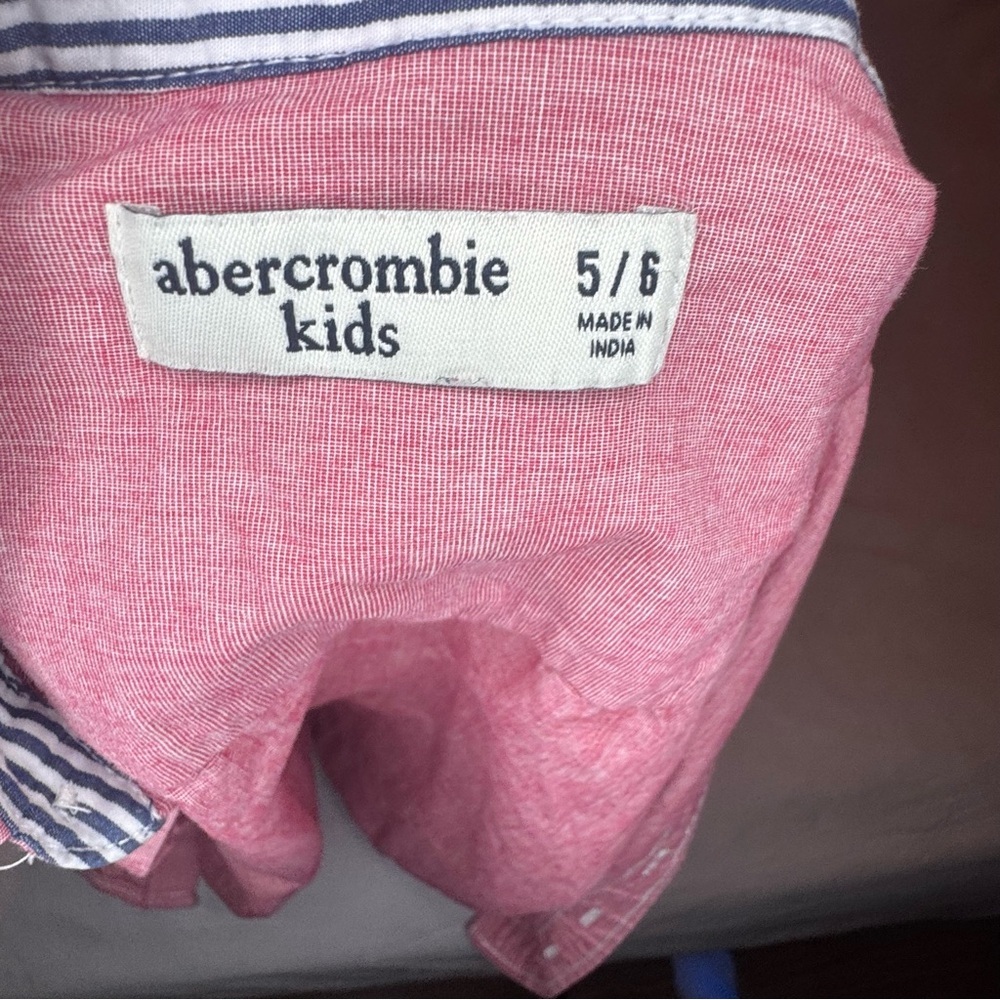 abercrombie kids Red Button-Down Shirt — Long Sleeve - Picture 7 of 8